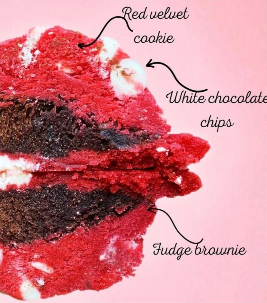 Velvet Seduction red velvet cookies with white chocolate from Buckin' Baker